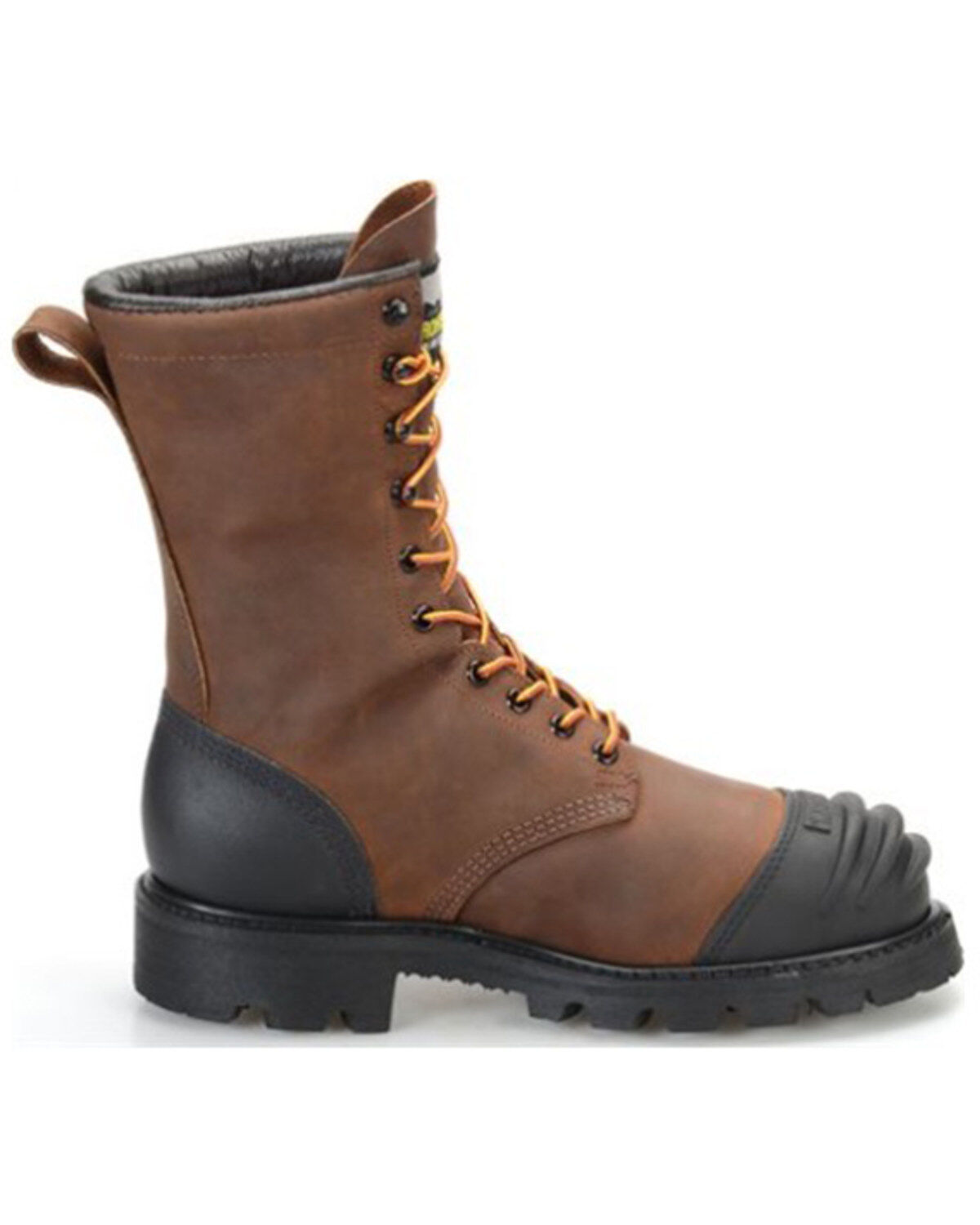 Image #2 - Matterhorn Men's 10" Waterproof Internal Met Guard Lace-Up Boots - Steel Toe, Dark Brown, hi-res