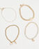 Image #1 - Shyanne Women's Heart & Cross Charm Bracelet Set - 4 Piece, Gold, hi-res