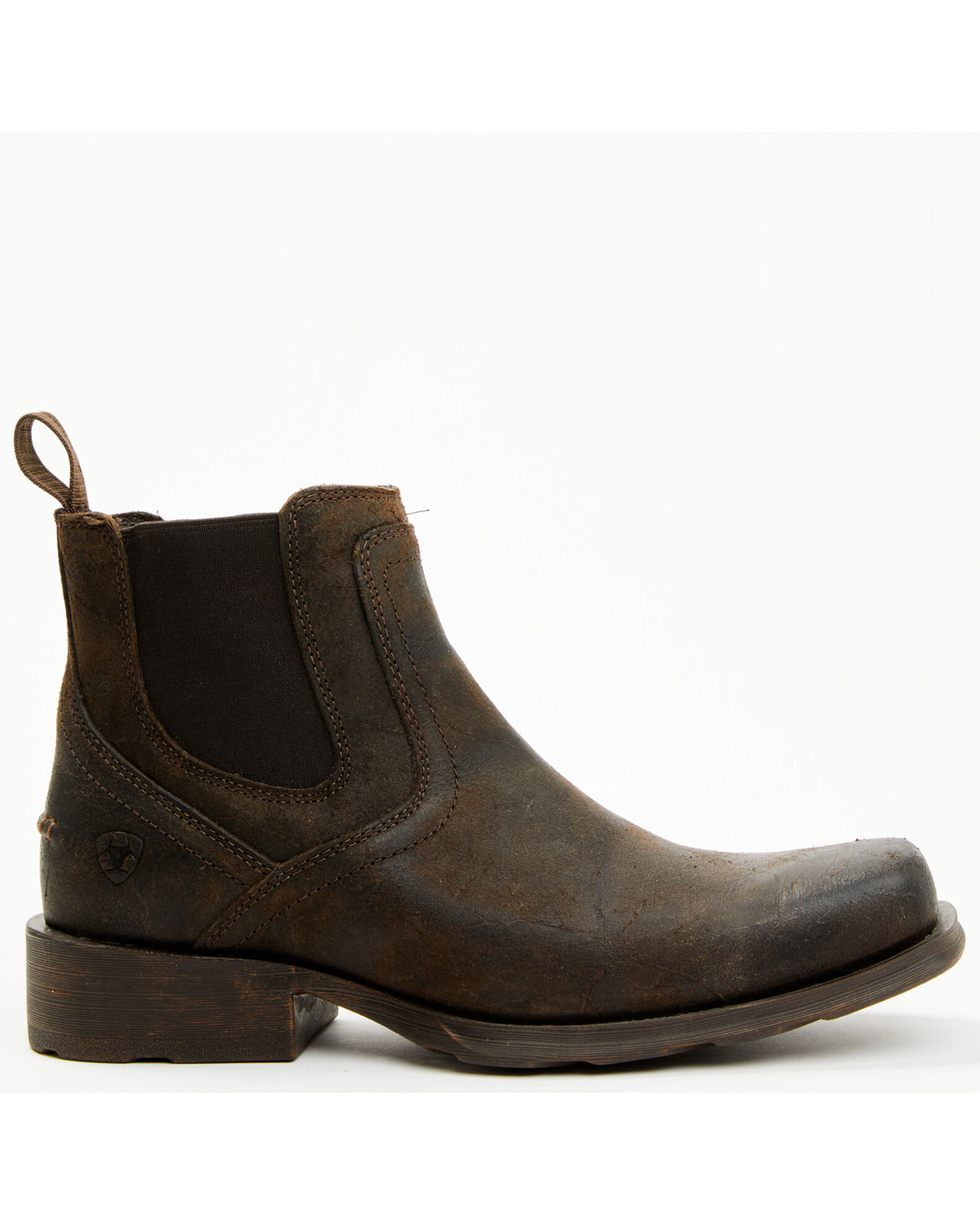 Image #2 - Ariat Men's Midtown Rambler Stone Chelsea Boots - Square Toe, Black, hi-res