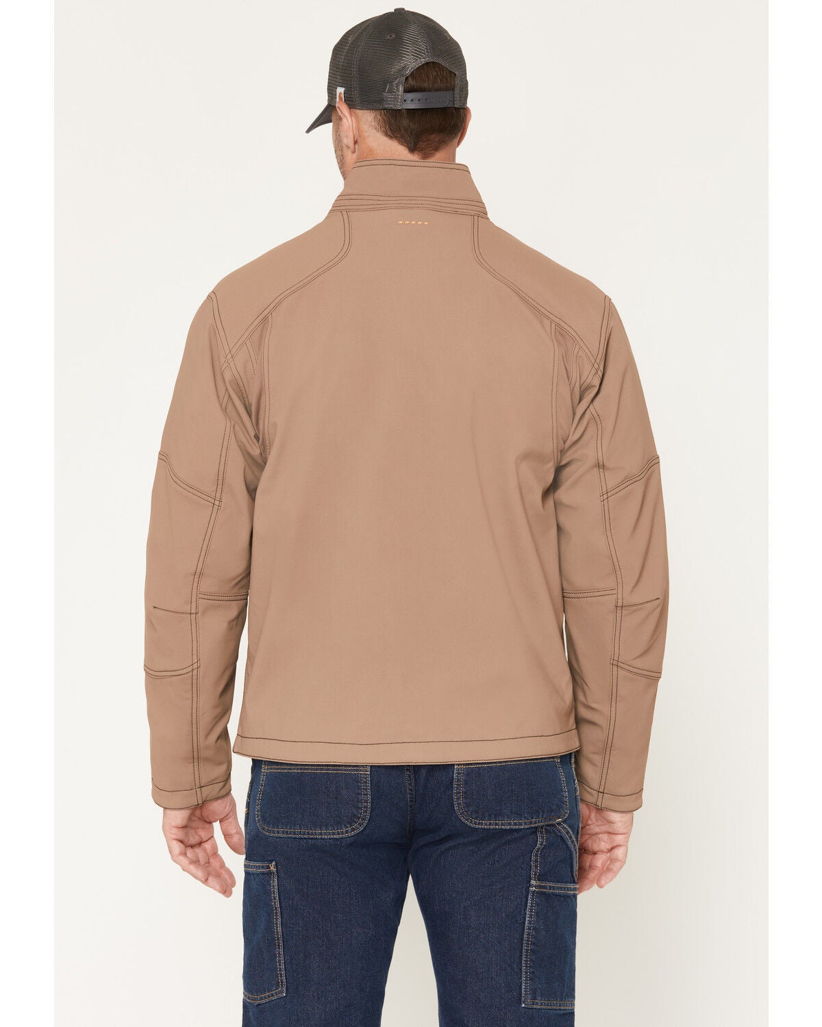 Image #4 - Ariat Men's Rebar Stretch Canvas Softshell Jacket, Brown, hi-res