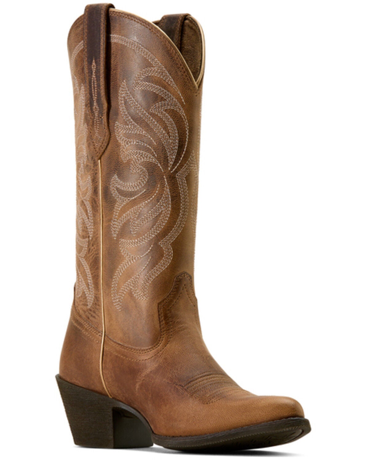 Ariat Women's Heritage Western Performance Western Boots - Round Toe, Tan, hi-res