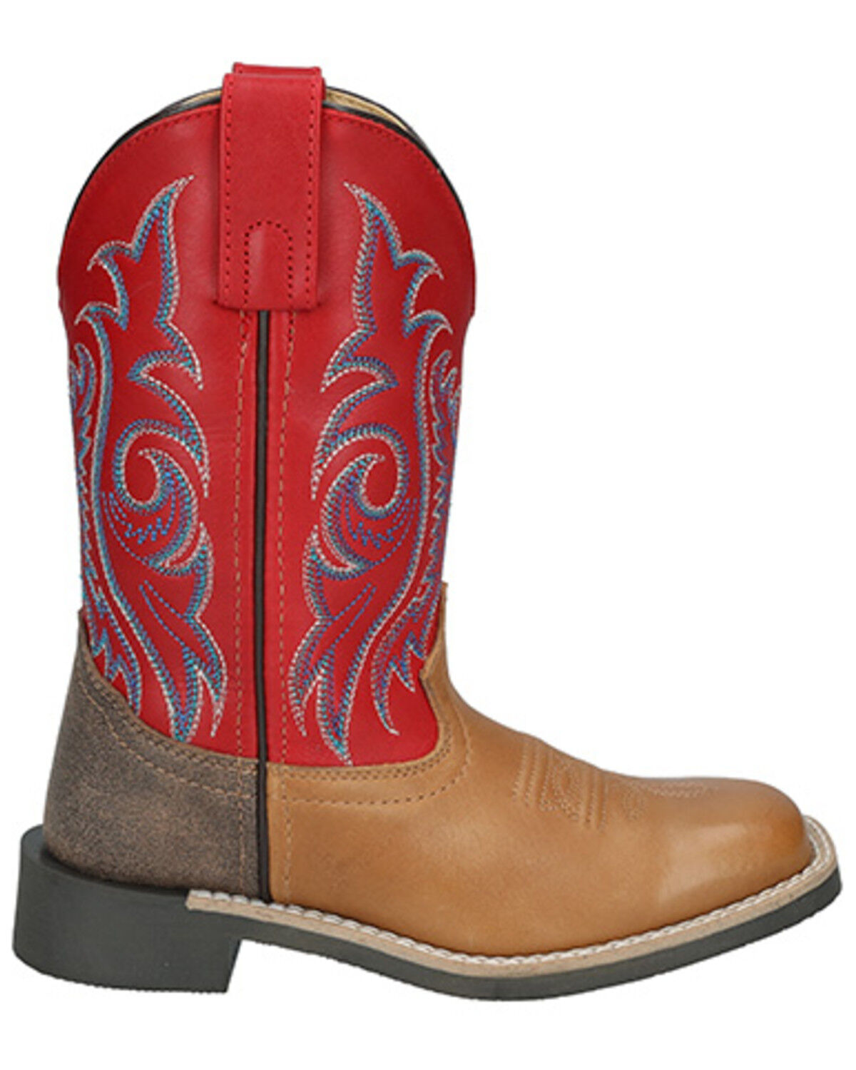 Image #2 - Smoky Mountain Boys' Barrett Western Boots - Broad Square Toe, Tan, hi-res