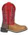 Image #2 - Smoky Mountain Boys' Barrett Western Boots - Broad Square Toe, Tan, hi-res