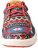 Twisted X Women's Hooey Multi Southwestern Print Causal Lace-Up Loper - Moc Toe , Multi, hi-res