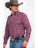 Image #3 - Wrangler Men's Wrinkle Resist Small Plaid Long Sleeve Western Shirt, Red, hi-res