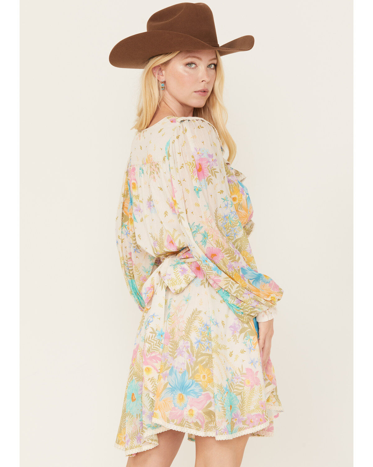 Image #4 - Spell Women's Lei Lei Frill Mini Dress, Cream, hi-res