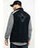 Hawx Men's Black Reflective Softshell Moto Work Vest - Tall , Black, hi-res