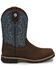 Justin Men's Waterproof Western Work Boots - Soft Toe, Chocolate, hi-res