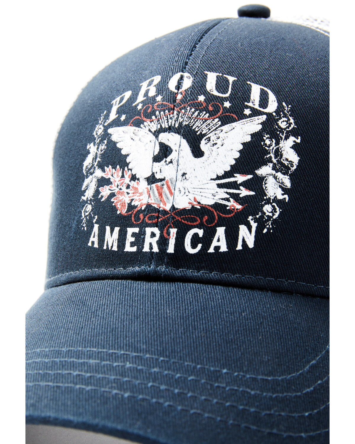 Image #2 - Shyanne Women's Proud American Graphic Mesh-Back Ball Cap , Navy, hi-res