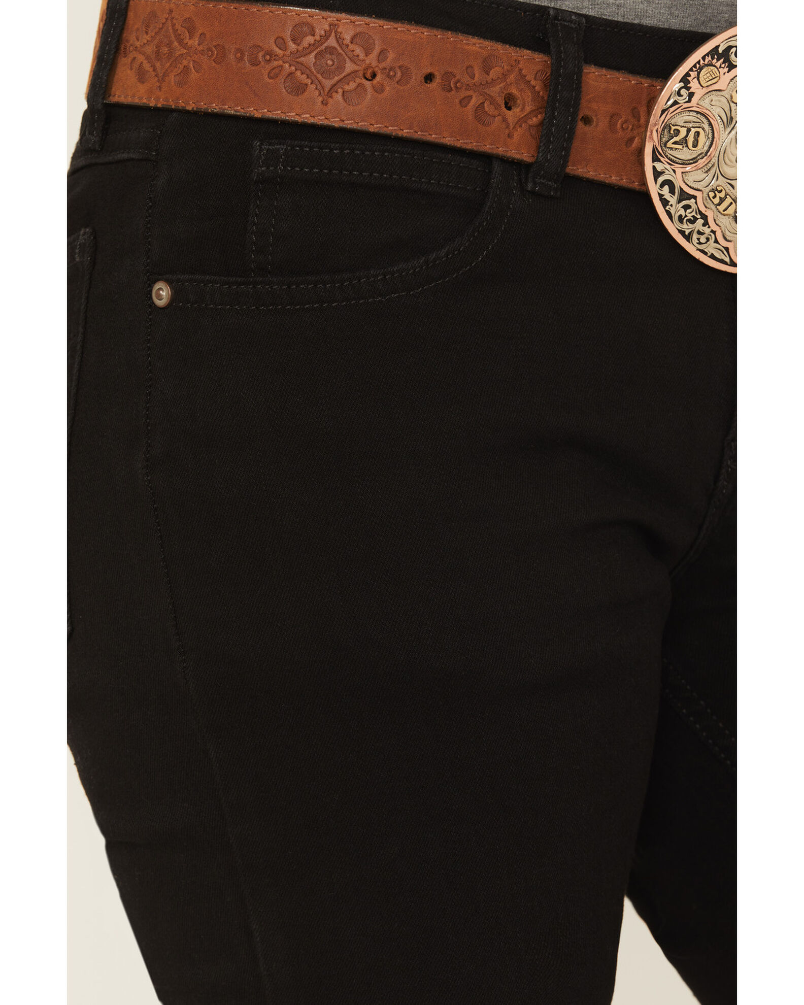 Image #2 - Wrangler Women's Black Mid Rise Bootcut Jeans, Black, hi-res