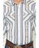 Image #3 - Panhandle Men's Vintage Southwestern Striped Long Sleeve Pearl Snap Western Shirt, Natural, hi-res