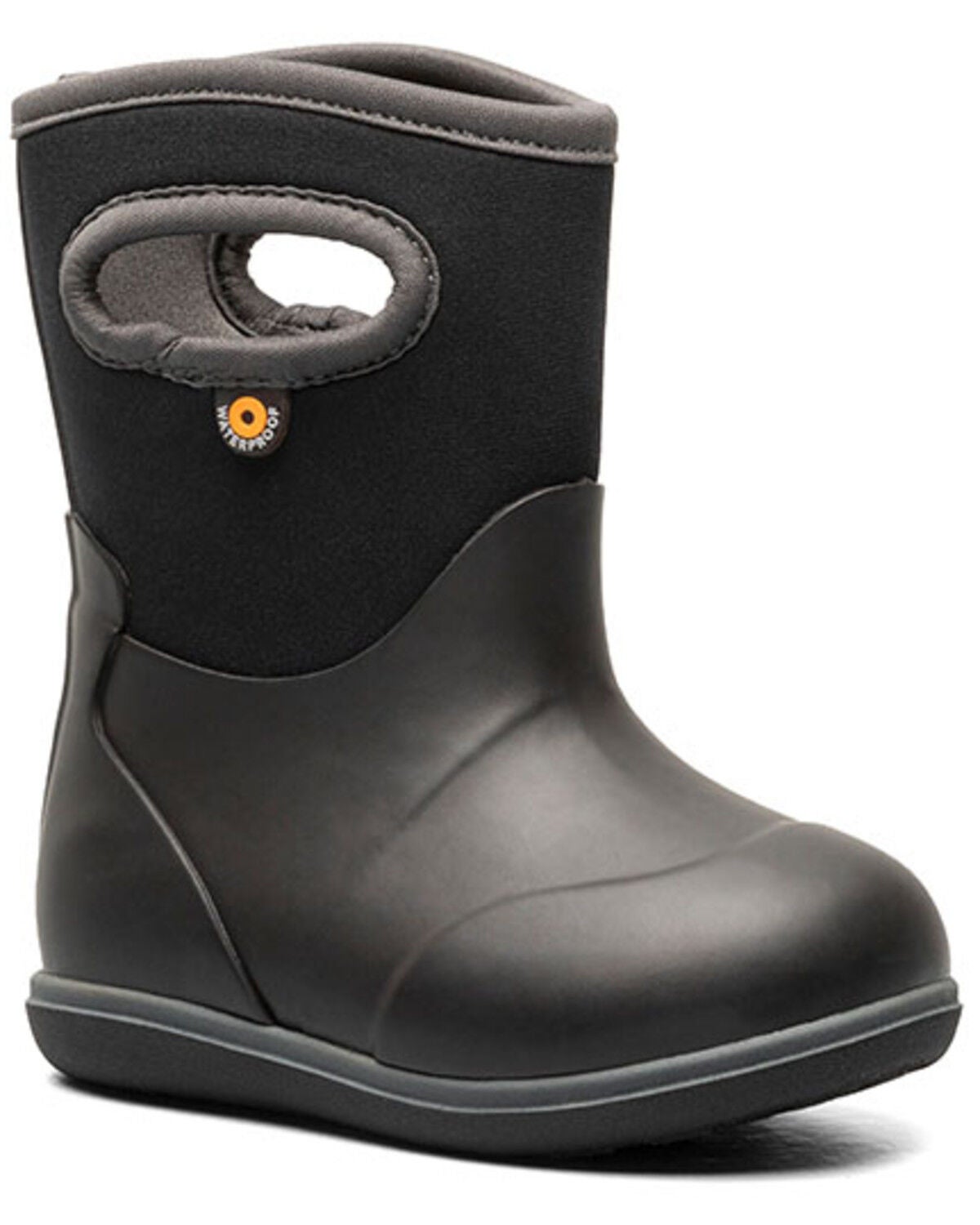 Bogs Toddler Boys' Baby Classic Solid Rainboots, Black, hi-res