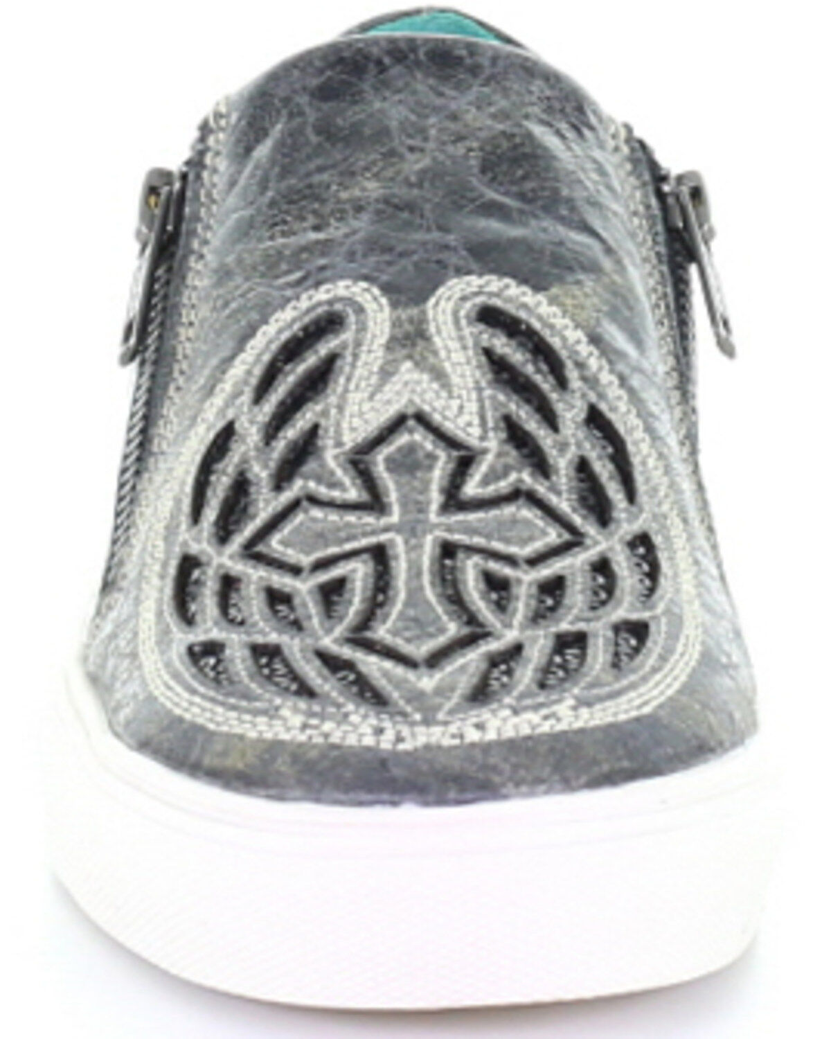 Image #5 - Corral Women's Black Cross & Wings Glitter Inlay Shoes, , hi-res