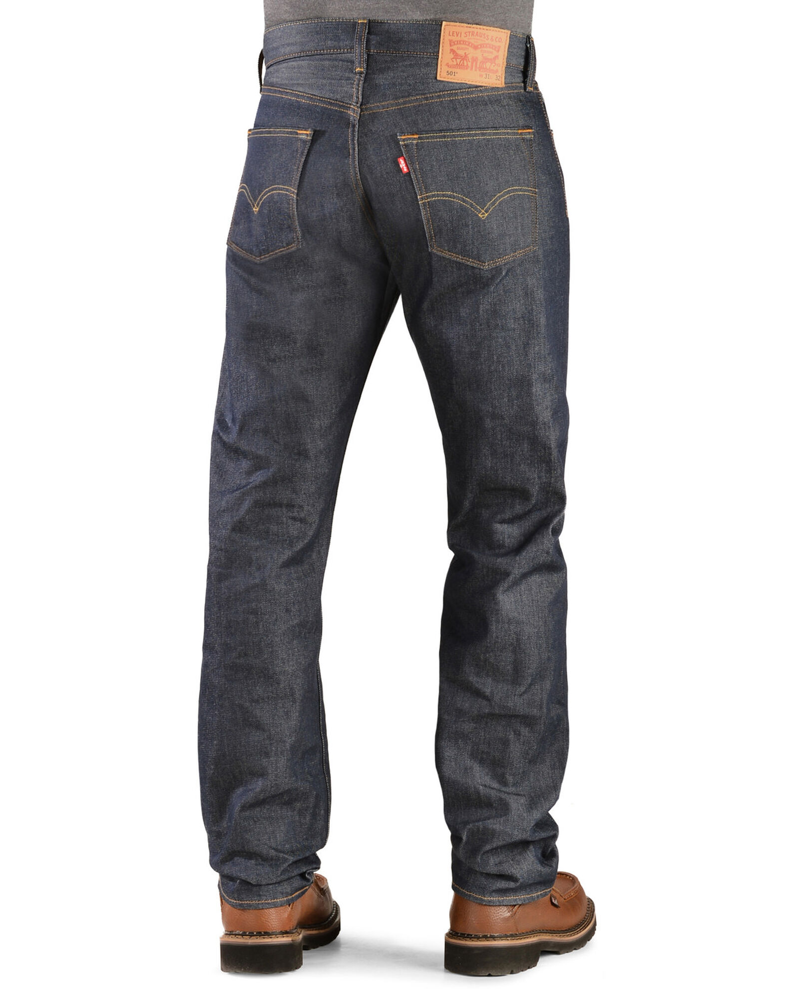 Lure Lokomotiv Sjældent Levi's Men's 501 Original Shrink-to-Fit Regular Straight Leg Jeans | Boot  Barn