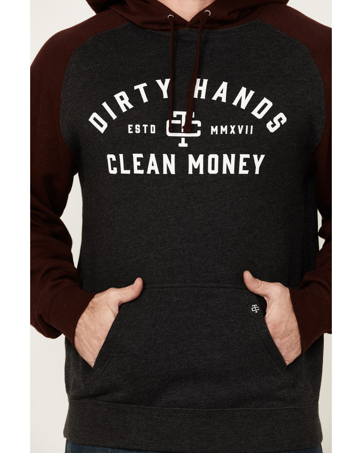 Image #3 - Troll Co Men's 2-Tone Hooded Sweatshirt, Grey, hi-res