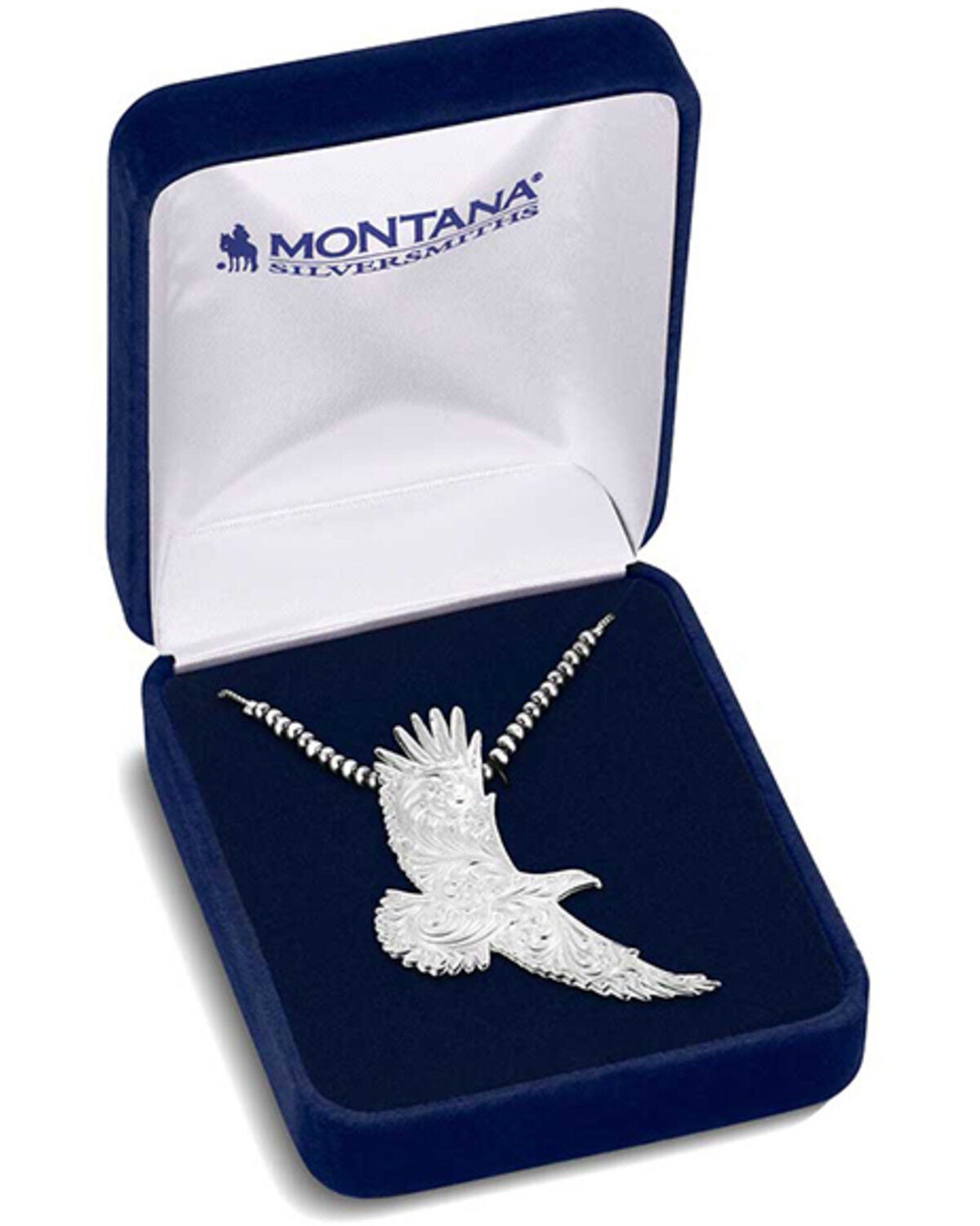 Image #3 - Montana Silversmiths Soaring Eagle Necklace, Silver, hi-res