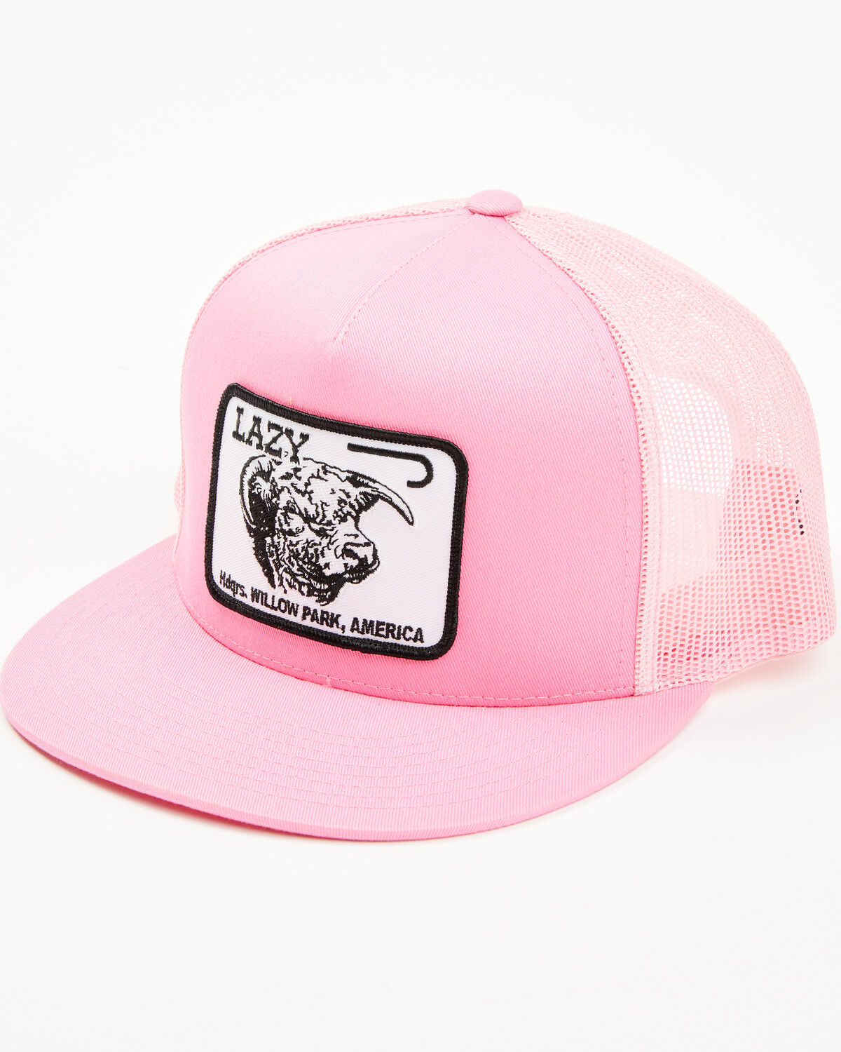 Image #1 - Lazy J Ranch Wear Men's Wear Pink Logo Ball Cap, Pink, hi-res