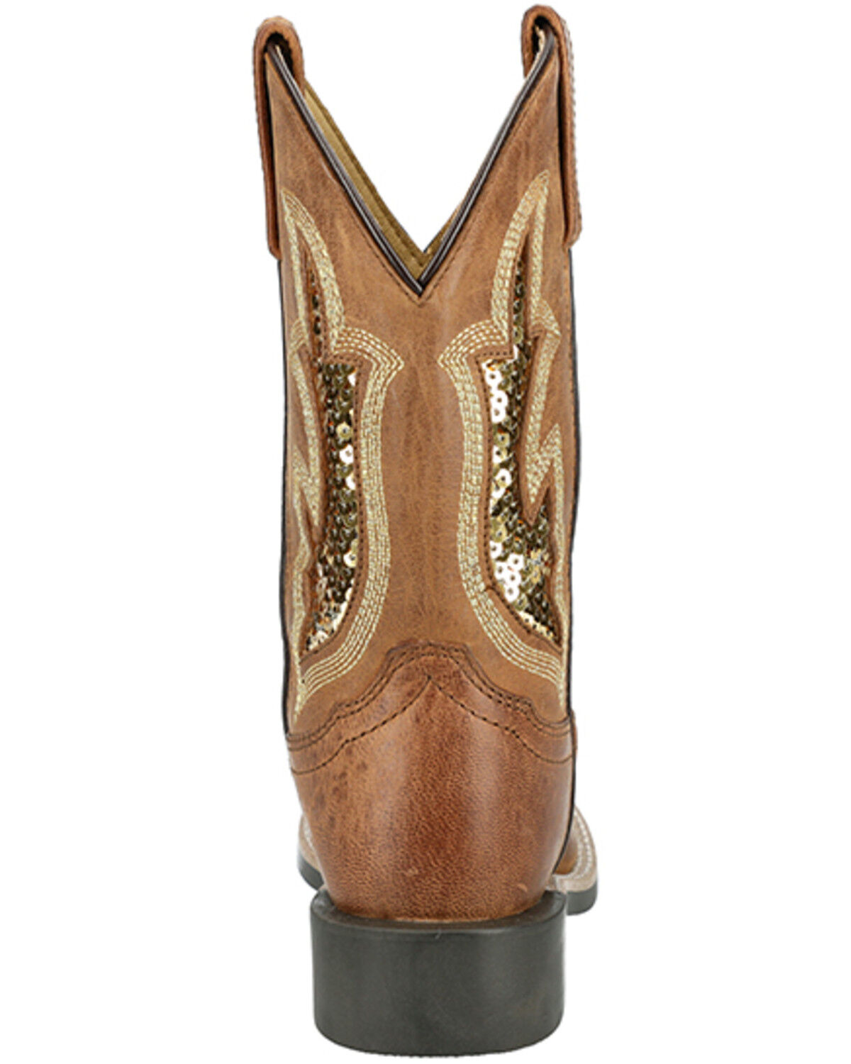 Image #5 - Smoky Mountain Little Girls' Nevada Western Boots - Broad Square Toe, Brown, hi-res