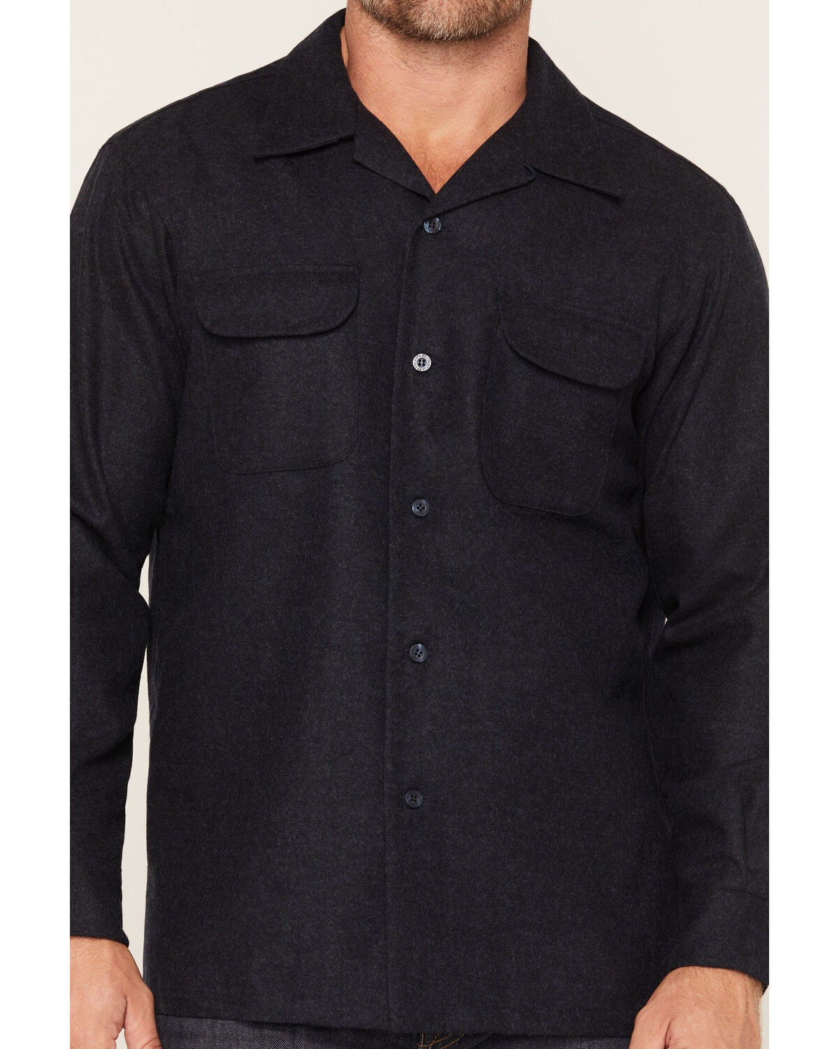 Image #3 - Pendleton Men's Board Solid Long Sleeve Button-Down Shirt, Navy, hi-res