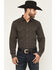 Image #1 - Cody James Black 1978™ Men's Cluny Tonal Striped Long Sleeve Button-Down Western Shirt, Charcoal, hi-res