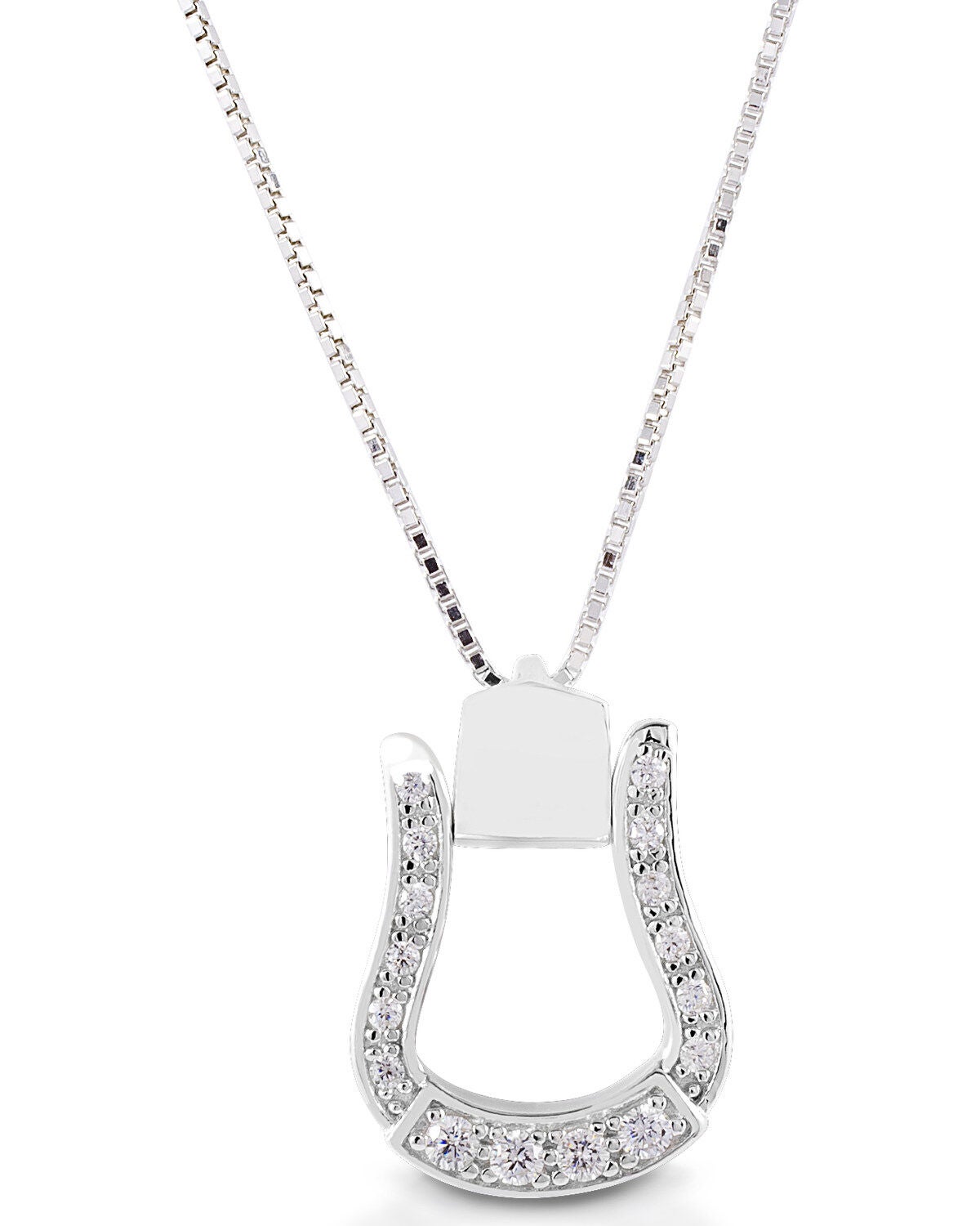 Kelly Herd Women's Western Oxbow Necklace, Silver, hi-res