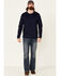 Image #2 - North River Men's Moleskin Crew Long Sleeve T-Shirt, Blue, hi-res