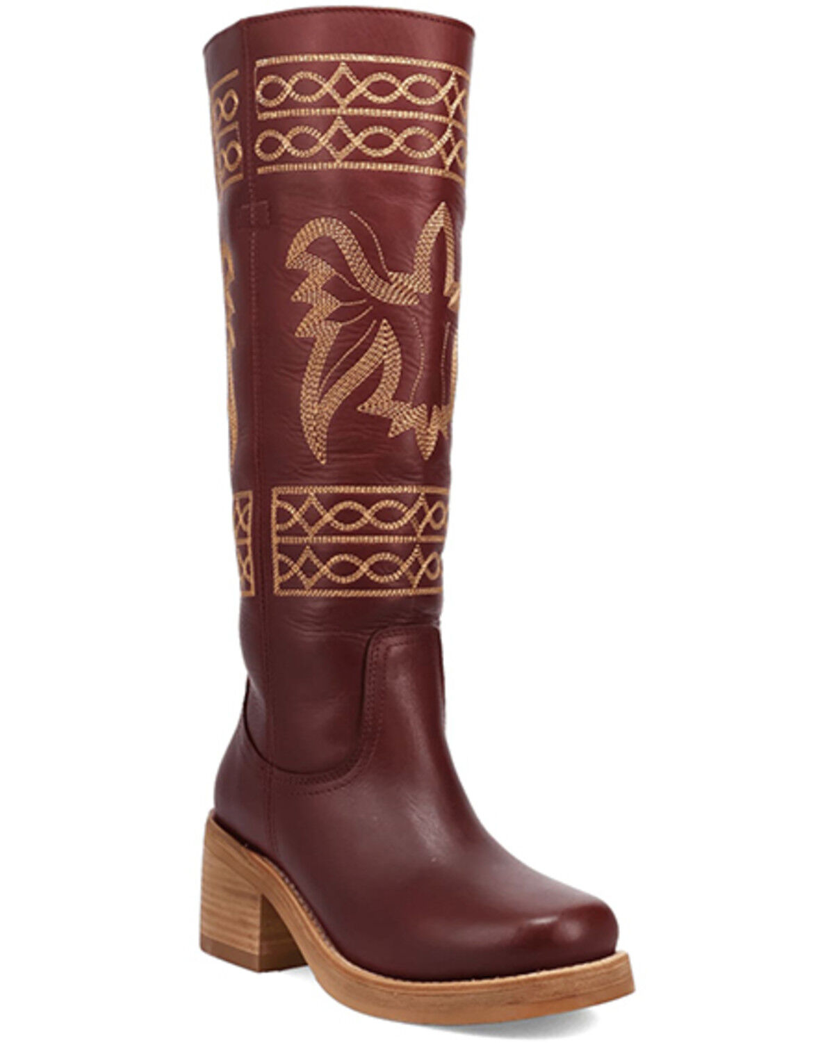 Image #1 - Dingo Women's Avalon Tall Fashion Boots - Round Toe, Wine, hi-res
