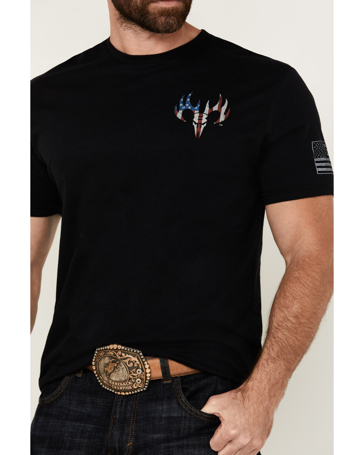 Image #3 - Buckwear Men's Freedom Infringed Short Sleeve Graphic T-Shirt, Black, hi-res
