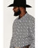 Image #2 - RANK 45® Men's Dillinger Geo Print Long Sleeve Button-Down Stretch Western Shirt, White, hi-res