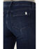 Image #4 - Sneak Peek Women's Dark Wash Mid Rise Exposed Button-Fly Stretch Trouser Jeans, Dark Wash, hi-res