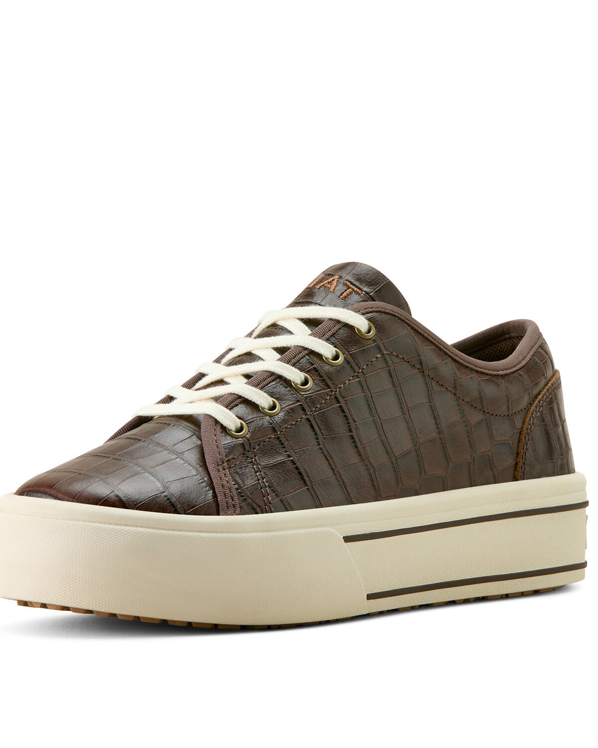 Image #3 - Ariat Women's Skylar Crocodile Print Casual Shoes, Brown, hi-res