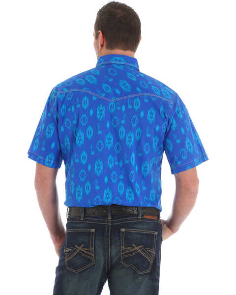 Image #2 - Wrangler 20X Men's Southwestern Advanced Comfort Short Sleeve Western Shirt , , hi-res