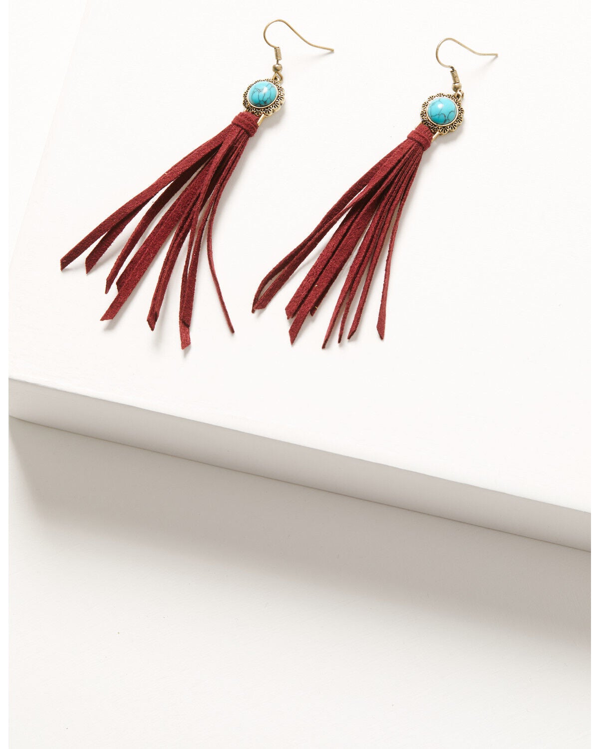 Shyanne Women's Golden Skyland Suede Fringe Earrings, Gold, hi-res