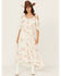 Image #1 - Wild Moss Women's Floral Print Cold Should High-Low Dress, Ivory, hi-res