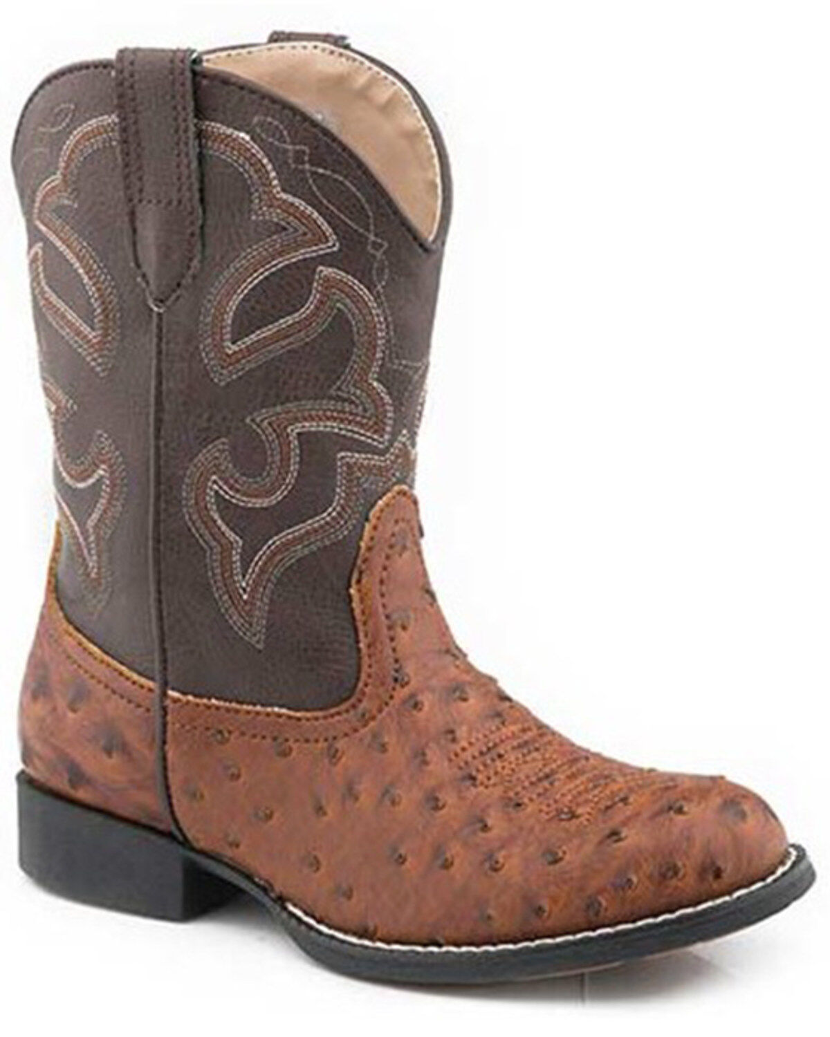 Image #1 - Roper Boys' Cody Western Boots - Round Toe, Tan, hi-res