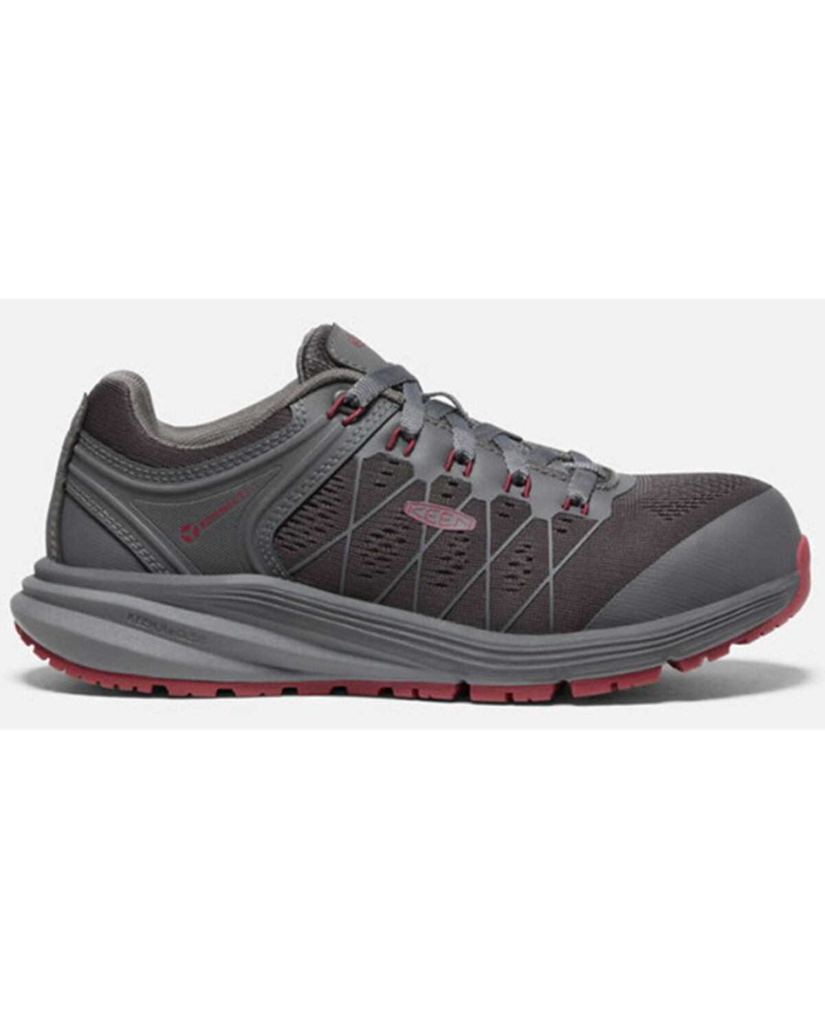Image #2 - Keen Women's Vista Energy Work Shoes - Carbon Fiber Toe, Grey, hi-res