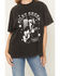 Image #3 - People of Leisure Women's Riley Green Guitar Oversized Short Sleeve Graphic Tee, Black, hi-res