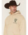Image #3 - Guinness Men's Boot Barn Exclusive Embroidered Logo Hooded Sweatshirt, Sand, hi-res