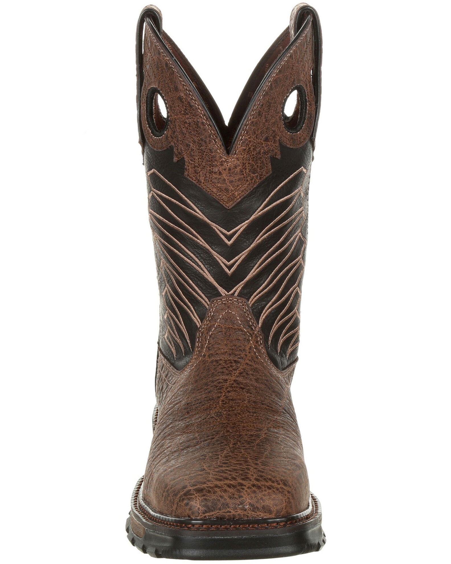 Image #5 - Durango Men's Maverick Waterproof Western Work Boots - Steel Toe, Brown, hi-res