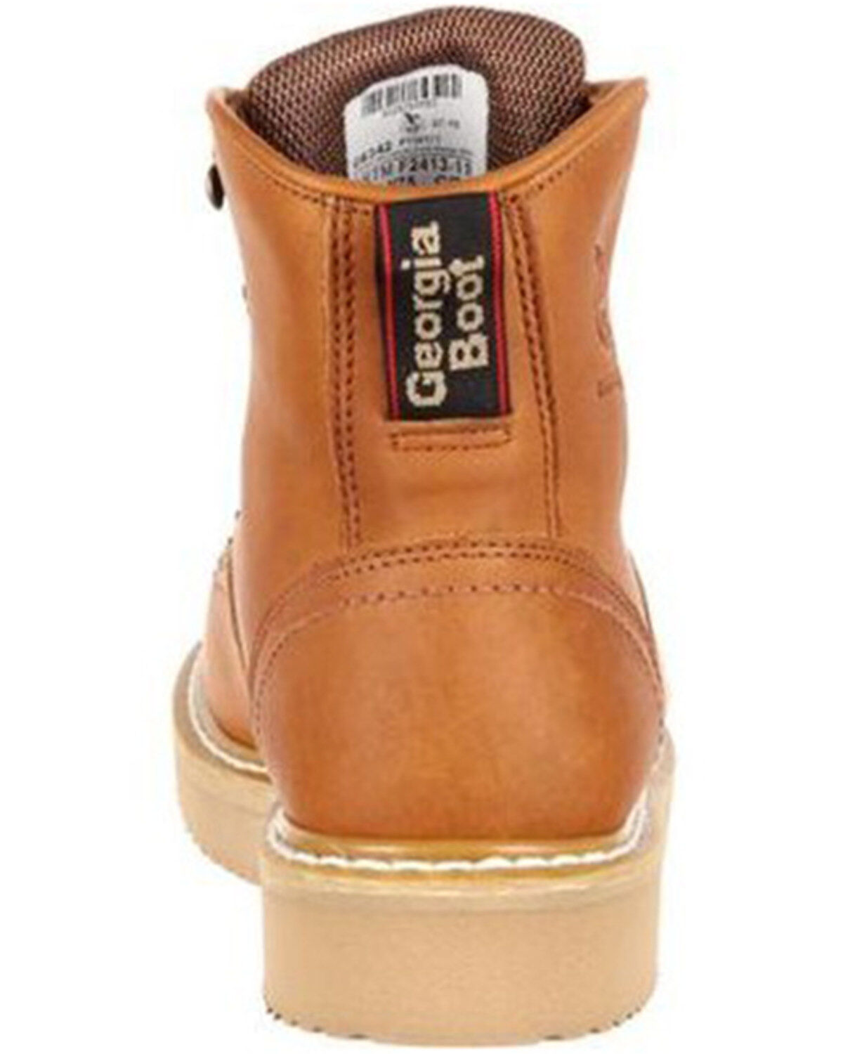 Image #5 - Georgia Men's Steel Toe Wedge 6" Work Boots, Brown, hi-res