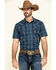 Image #1 - Cody James Men's Paisley Check Plaid Short Sleeve Western Shirt , , hi-res