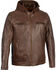 Image #1 - Milwaukee Leather Men's Snap Collar Leather Moto Jacket with Removable Hood - Big - 5X, Brown, hi-res