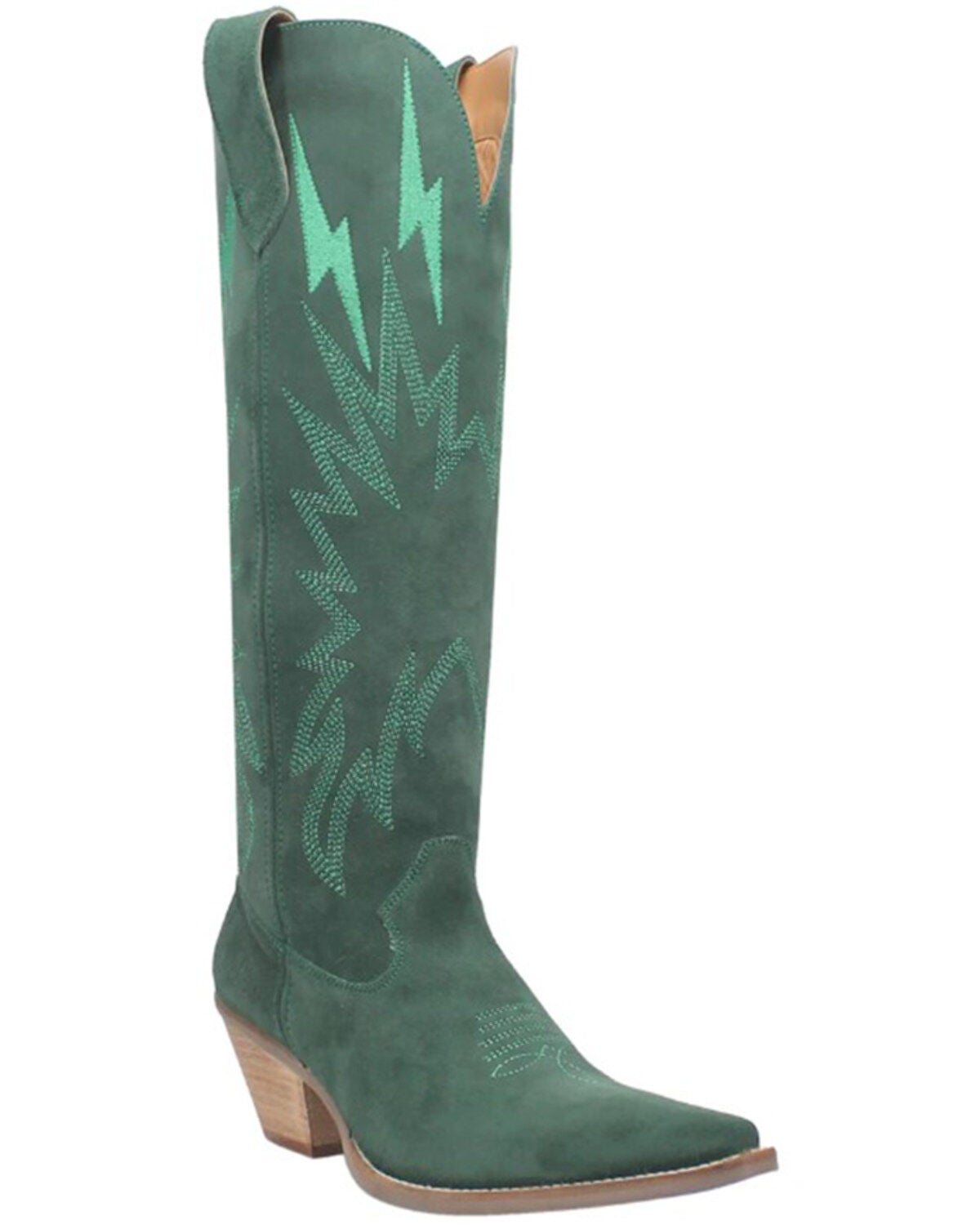 Dingo Women's Thunder Road Western Performance Boots - Round Toe, Green, hi-res