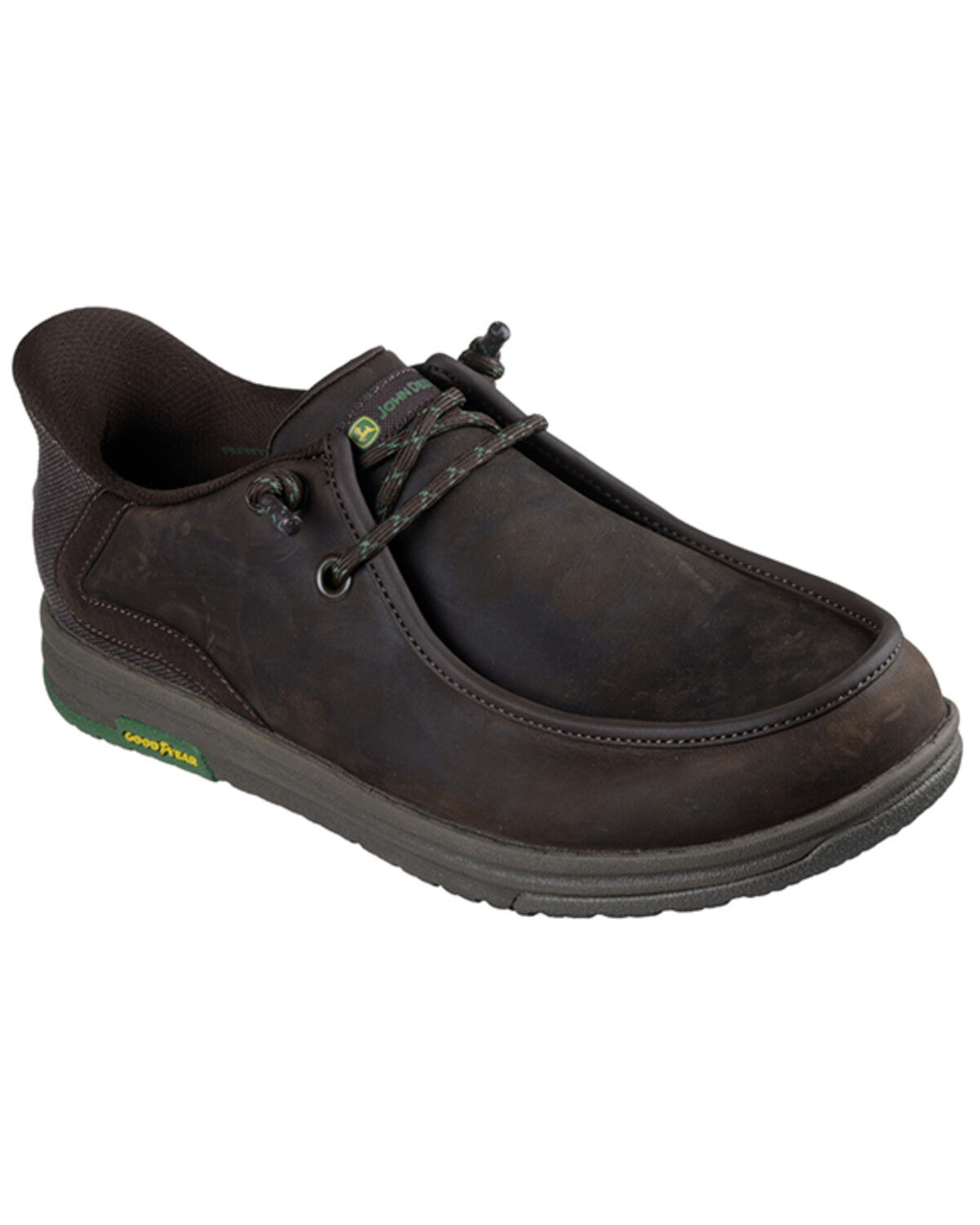 Image #1 - Skechers X John Deere Men's Relaxed Fit Melson 2.0 Slip-On Shoes - Moc Toe, Chocolate, hi-res