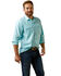 Image #3 - Ariat Men's Ace Retro Fit Solid Long Sleeve Snap Western Shirt, Aqua, hi-res