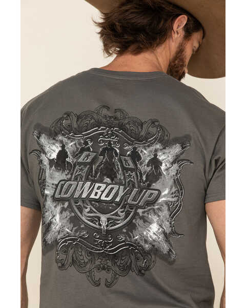 Image #5 - Cowboy Up Men's Open Range Short Sleeve Graphic T-Shirt, Grey, hi-res