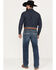 Cinch Men's Grant Medium Stonewash Relaxed Boot Performance Stretch Denim Jeans, Indigo, hi-res