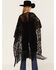 Image #4 - Shyanne Women's Floral Lace Fringe Shawl, Black, hi-res