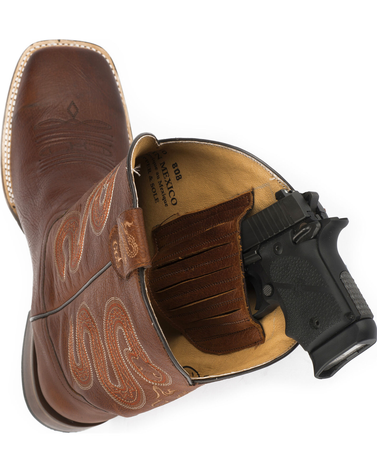 Roper Men s Concealed Carry Pocket Pierce Boots Broad Square Toe Boot Barn