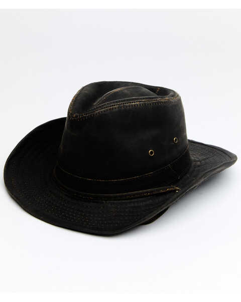 Image #1 - Hawx Men's Outback Weathered Cotton Sun Work Hat , Brown, hi-res